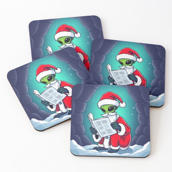 Aperçu de l'œuvre Extraterrestre de Noël avec journal créée et vendue par OtterDesigns.