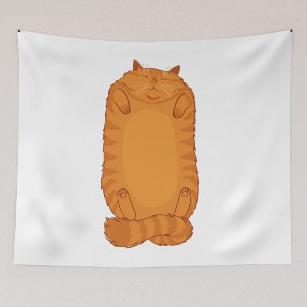 Item preview, Fluffy Happiness (Ginger Cat) designed and sold by YumeKurenai.