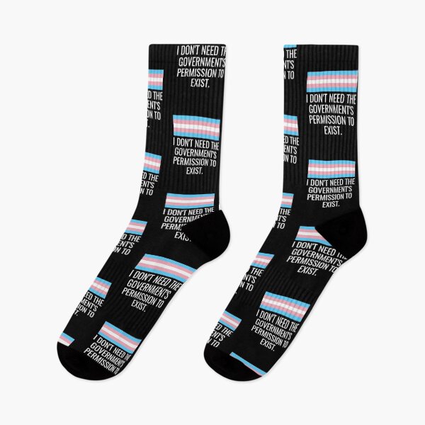 Item preview, I Don’t Need Permission – Trans Pride Protest Statement  designed and sold by The Junto Shop.