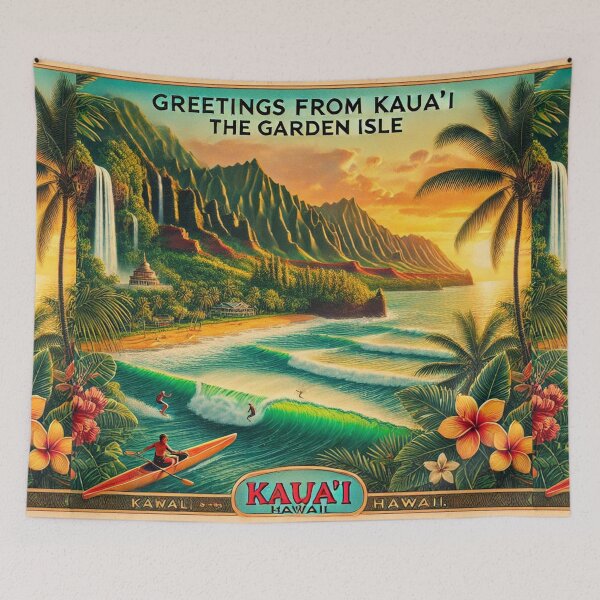 Item preview, Greetings from Kaua'i - The Garden Isle designed and sold by Meta2Physical.
