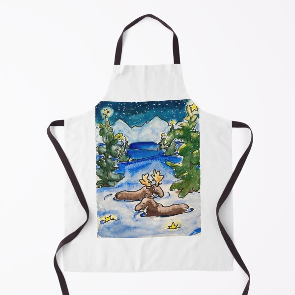 Item preview, Peaceful Moose and Christmas Stars designed and sold by KatherineHyde.