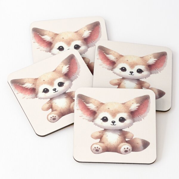 Aperçu de l'œuvre Bébé renard fennec assis créée et vendue par DaintyDooodles.