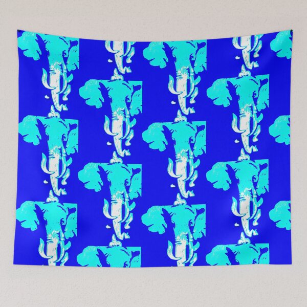 Item preview, Blue Elephant Blue backdrop  designed and sold by Chad's Fresh Art.