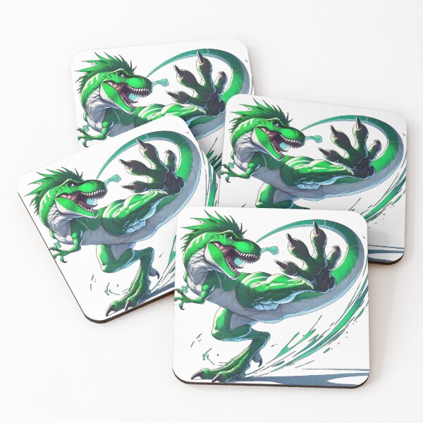 Item preview, Action-Packed Green T-Rex Illustration Design designed and sold by kylmllr101684.