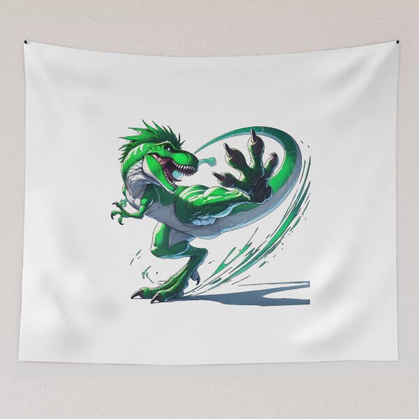 Item preview, Action-Packed Green T-Rex Illustration Design designed and sold by kylmllr101684.