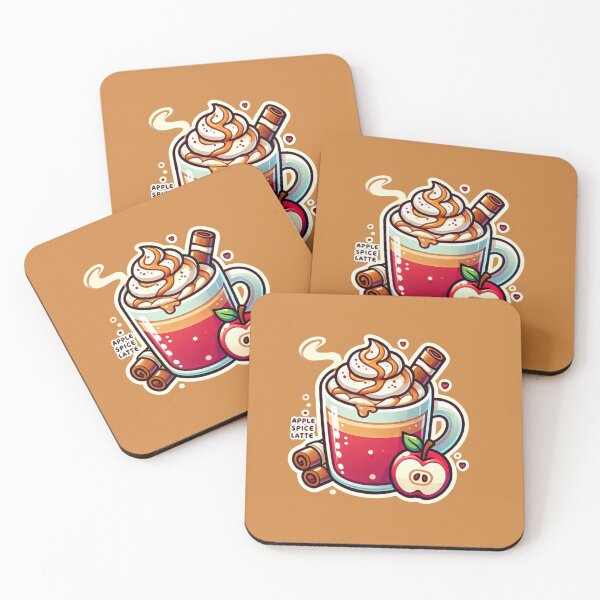 Item preview, Cozy Autumn Bliss | Hot Apple Spice Latte Illustration designed and sold by DEEPDesignsART.