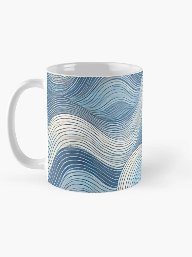 Thumbnail 5 of 6, Coffee Mug, Abstract Ocean Wave Pattern designed and sold by Rui Fernandes.
