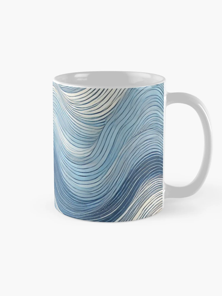 Thumbnail 3 of 6, Coffee Mug, Abstract Ocean Wave Pattern designed and sold by Rui Fernandes.