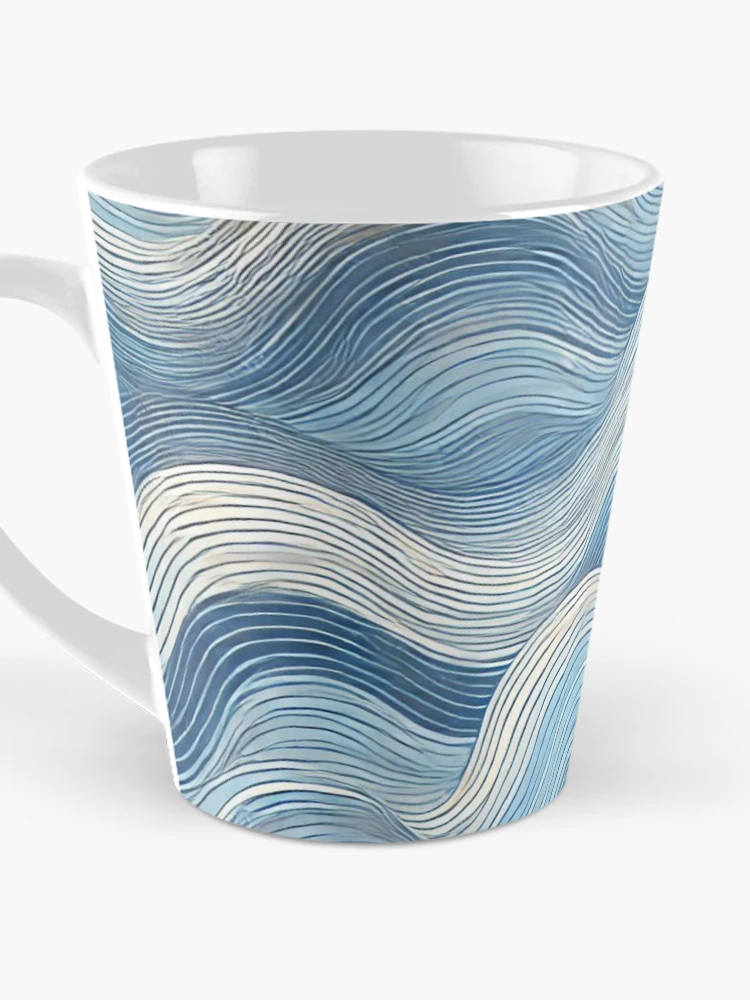 Thumbnail 3 of 4, Coffee Mug, Abstract Ocean Wave Pattern designed and sold by Rui Fernandes.
