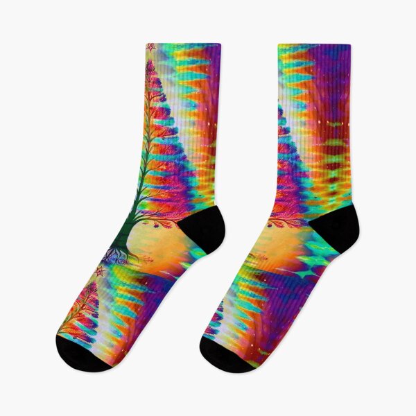 Item preview, Tie Dye Christmas Tree Rainbow designed and sold by AuroraXGreen.