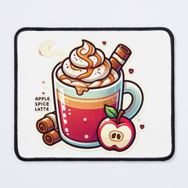 Item preview, Cozy Autumn Bliss | Hot Apple Spice Latte Illustration designed and sold by DEEPDesignsART.