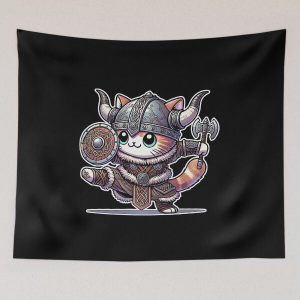 Item preview, Viking Cat Kawaii Fighter Fun designed and sold by lAnJefurtifeu.