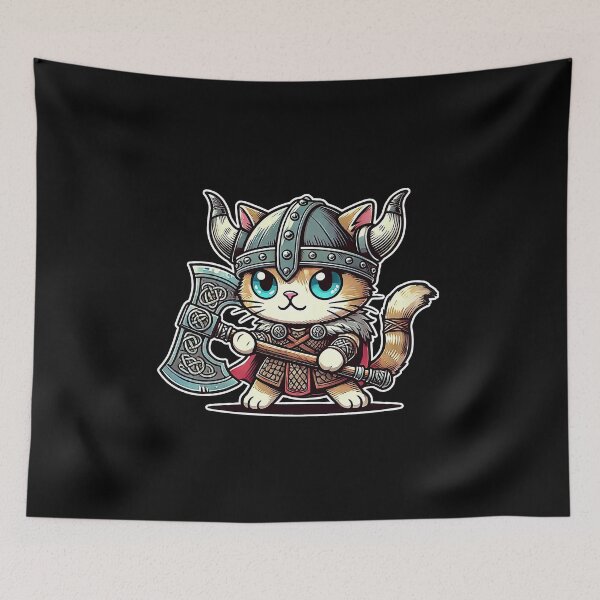 Item preview, Viking Cat Kawaii Fighter Fun designed and sold by lAnJefurtifeu.