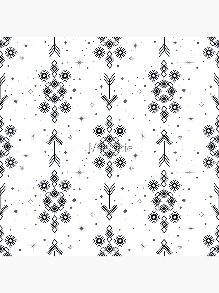 Seamless Vector Pattern Tribal Background Simple Spiral Aztec