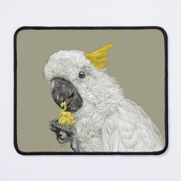 Item preview, Playful Yellow Crested Cockatoo Drawing designed and sold by Created-by-CC.