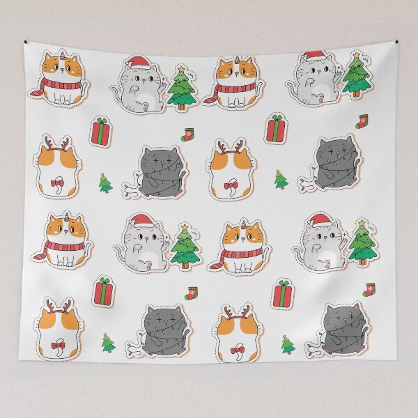 Item preview, Kitten and Christmas Tree designed and sold by StudioKaufmann.