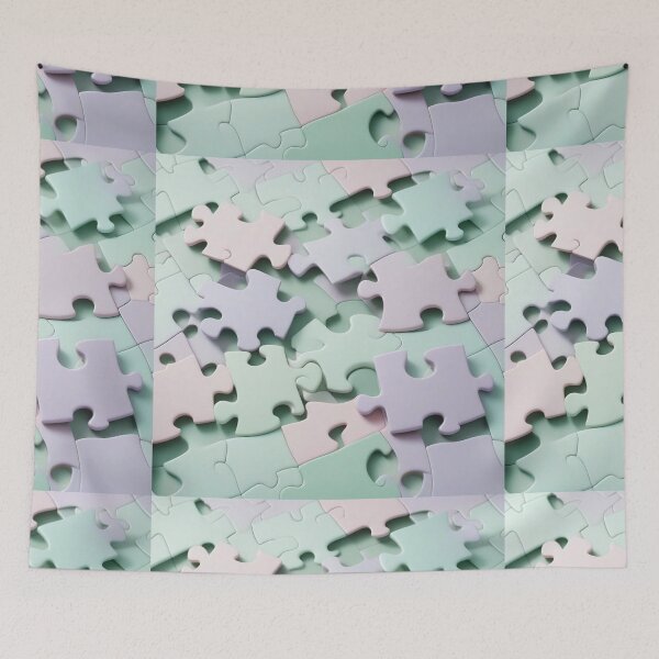 Item preview, Pastel Puzzle Pieces Background designed and sold by hjian8219.