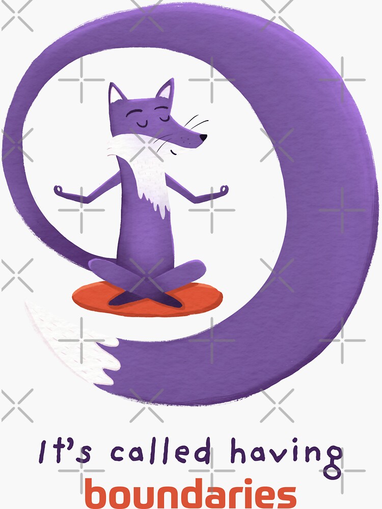 Thumbnail 3 of 3, Sticker, It’s called having boundaries this with Purple Fox designed and sold by ItsPurpleFox.