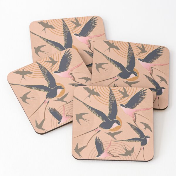Item preview, Swallows in Flight designed and sold by TurquoiseBird.