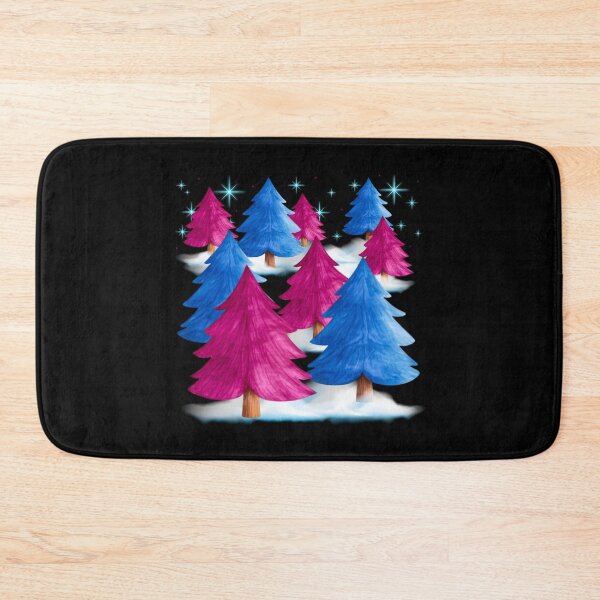 Artikelvorschau, Wald aus leuchtend rosa und blauen Tannen entworfen und verkauft von Topmel.