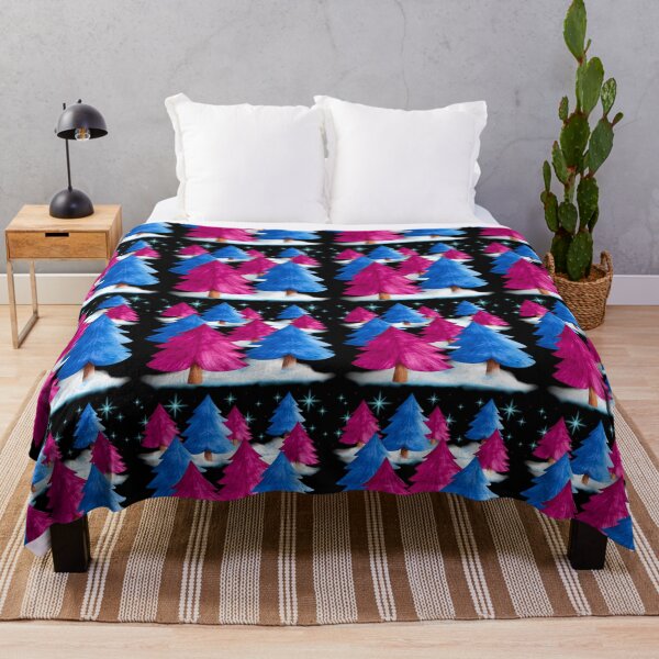 Item preview, Bosque de abetos de color rosa y azul designed and sold by Topmel.