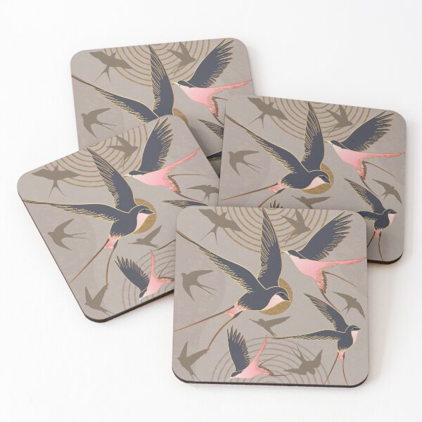 Item preview, Swallows in Flight designed and sold by TurquoiseBird.