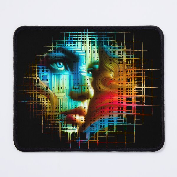 Item preview, Neural Network Inspired Vibrant Face Art designed and sold by DreamsArtwear.