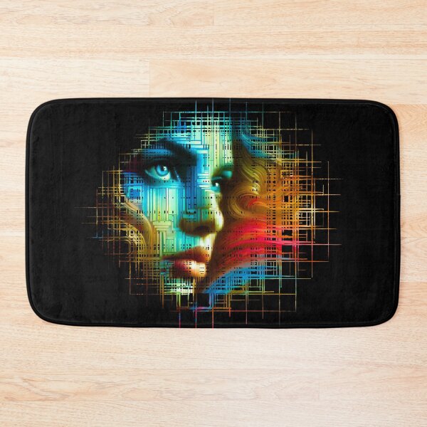Item preview, Neural Network Inspired Vibrant Face Art designed and sold by DreamsArtwear.