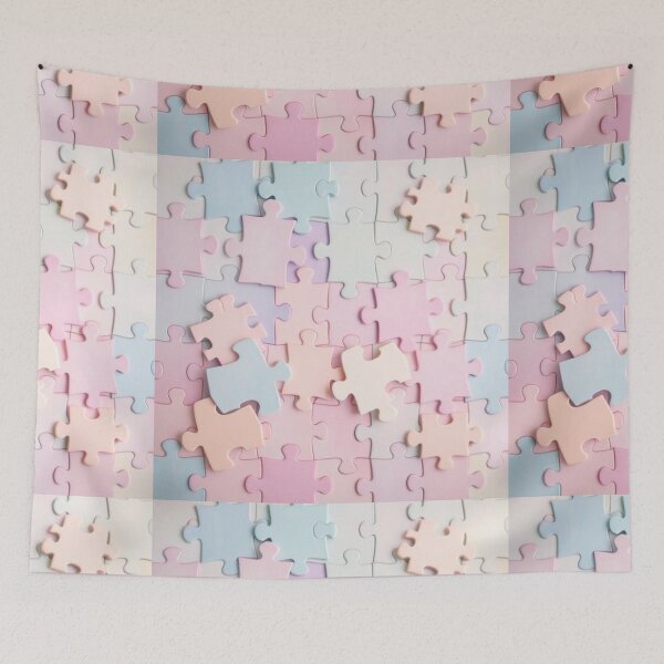 Item preview,  Pastel Puzzle Pieces Background designed and sold by hjian8219.