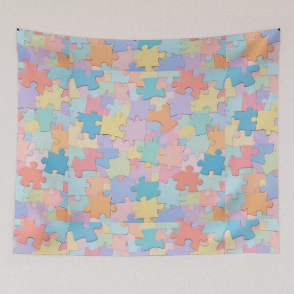 Item preview,  Pastel Puzzle Pieces Background designed and sold by hjian8219.