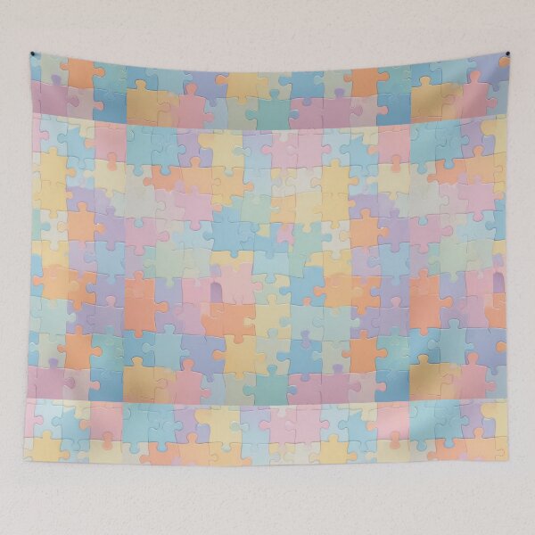 Item preview, Pastel Puzzle Pieces Background designed and sold by hjian8219.