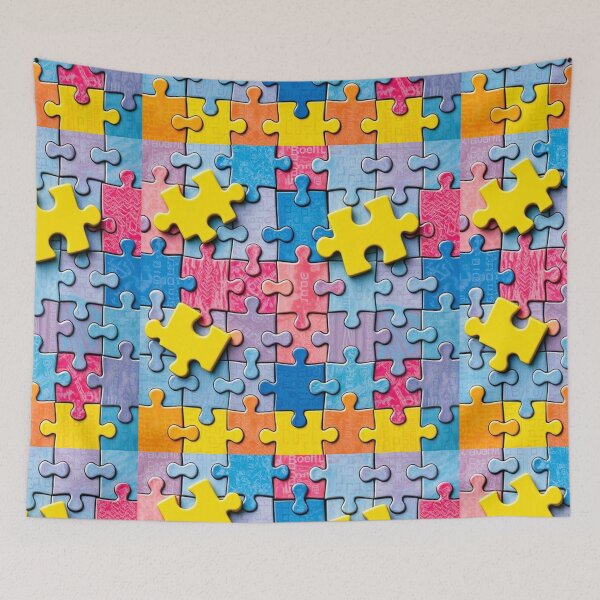 Item preview, Pastel Puzzle Pieces Background designed and sold by hjian8219.
