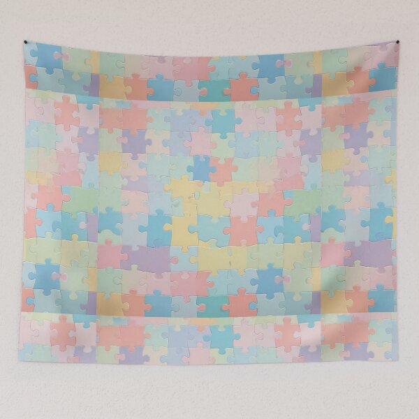 Item preview,  Pastel Puzzle Pieces Background designed and sold by hjian8219.