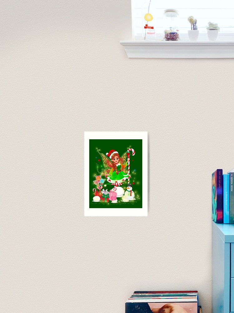 Thumbnail 2 of 3, Art Print, A Fairy Merry Christmas – Where Imagination Meets Holiday Magic! designed and sold by FairyBookClub.