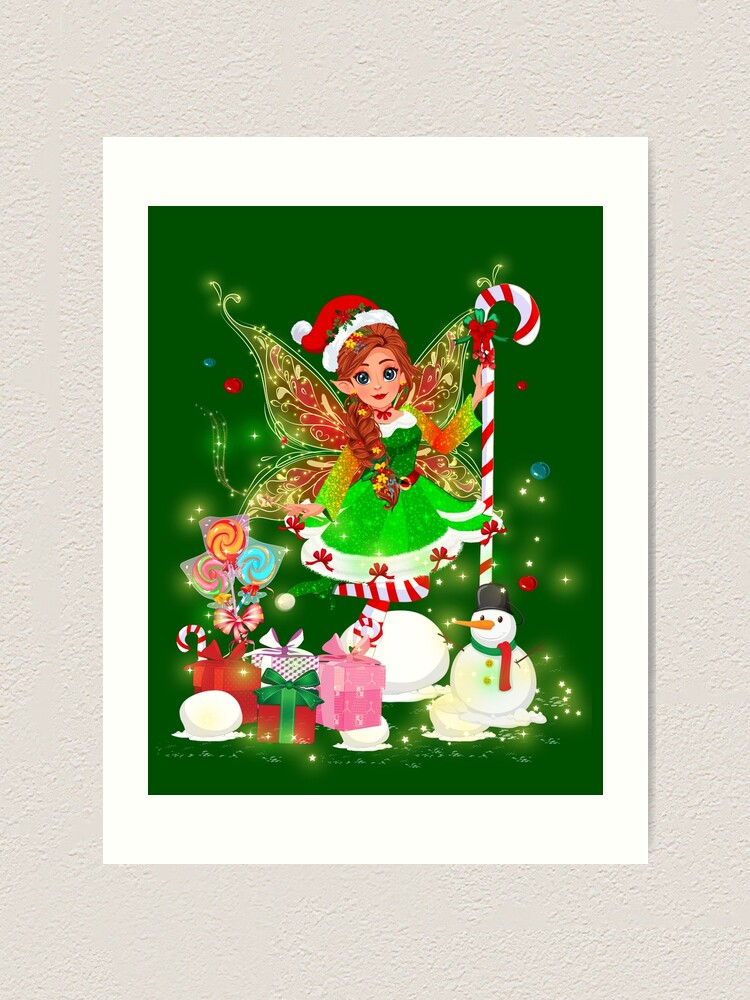 Thumbnail 1 of 3, Art Print, A Fairy Merry Christmas – Where Imagination Meets Holiday Magic! designed and sold by FairyBookClub.
