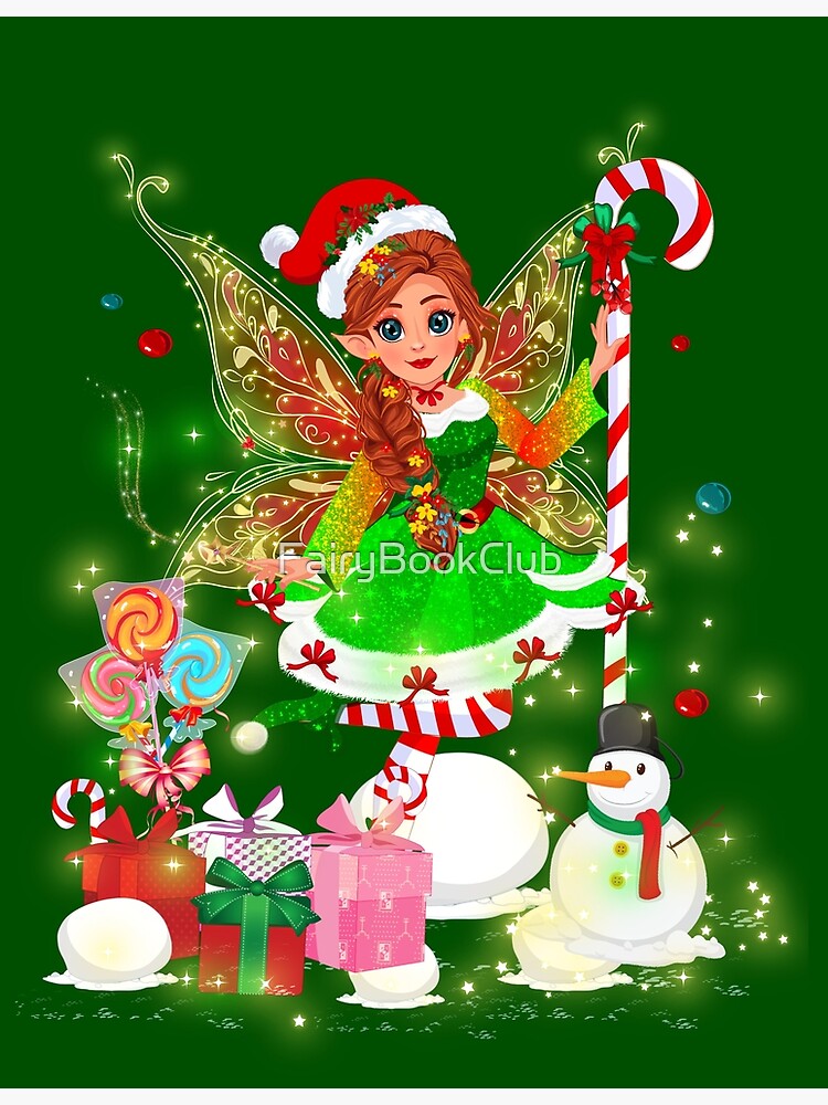 Thumbnail 3 of 3, Art Print, A Fairy Merry Christmas – Where Imagination Meets Holiday Magic! designed and sold by FairyBookClub.