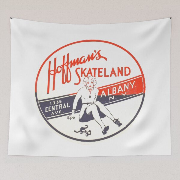 Item preview, Hoffmans Skateland Albany New York Roller Skating Rink Sticker Decal Label Design 2 designed and sold by tislord.