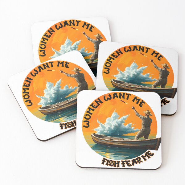 Item preview, Women Want Me Fish Fear Me – Dynamic Fishing in Acrylic Circle designed and sold by NudnaGrafika.
