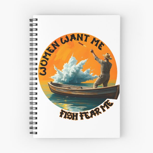 Item preview, Women Want Me Fish Fear Me – Dynamic Fishing in Acrylic Circle designed and sold by NudnaGrafika.