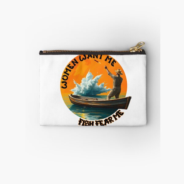 Item preview, Women Want Me Fish Fear Me – Dynamic Fishing in Acrylic Circle designed and sold by NudnaGrafika.