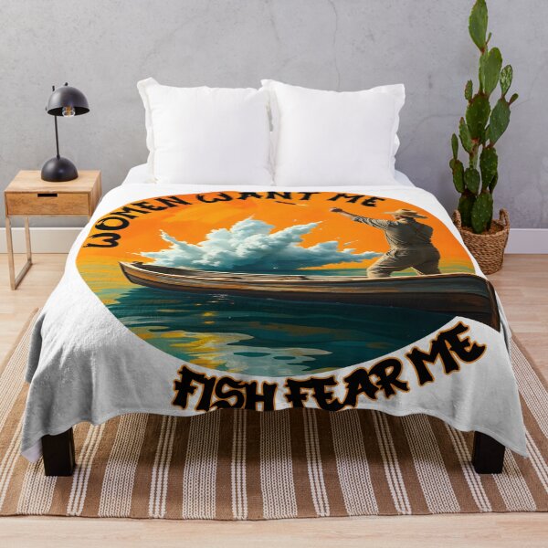 Item preview, Women Want Me Fish Fear Me – Dynamic Fishing in Acrylic Circle designed and sold by NudnaGrafika.
