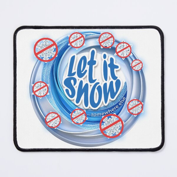 Item preview, Let It Snow ... somewhere else circular swirl and (X) snowflakes designed and sold by RichDesignPro.