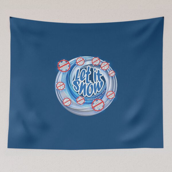 Item preview, Let It Snow ... somewhere else circular swirl and (X) snowflakes designed and sold by RichDesignPro.