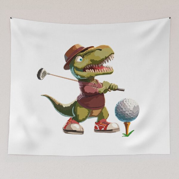 Item preview, Tyrone T-Rex Goes Golfing designed and sold by KlakkDrawsStuff.