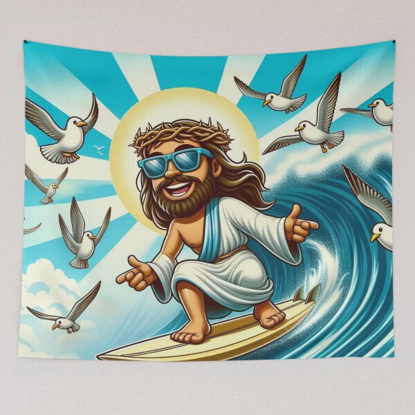 Item preview, Surfing Jesus designed and sold by JesusClub.