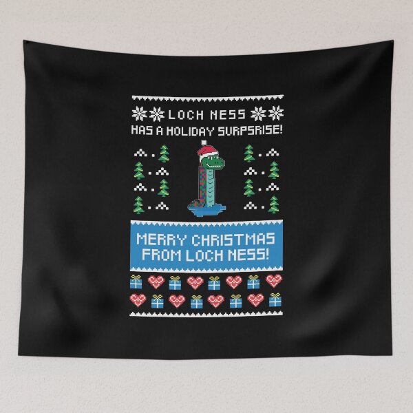 Item preview, Cryptid Ugly Christmas Loch Ness designed and sold by Getup-clothing.