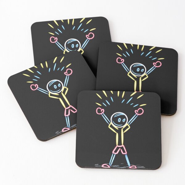 Item preview, A stick figure with neon colors. designed and sold by aipaint.
