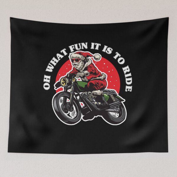 Item preview, Oh what fun it is to ride - Santa on a motorbike designed and sold by messy-nessie.