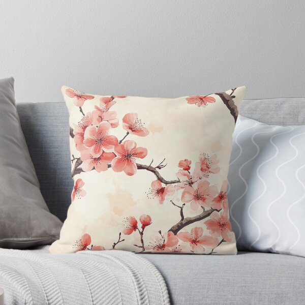 Aperçu de l'œuvre Motif élégant de fleurs de cerisier – Design d'art floral japonais créée et vendue par InkInduldge.