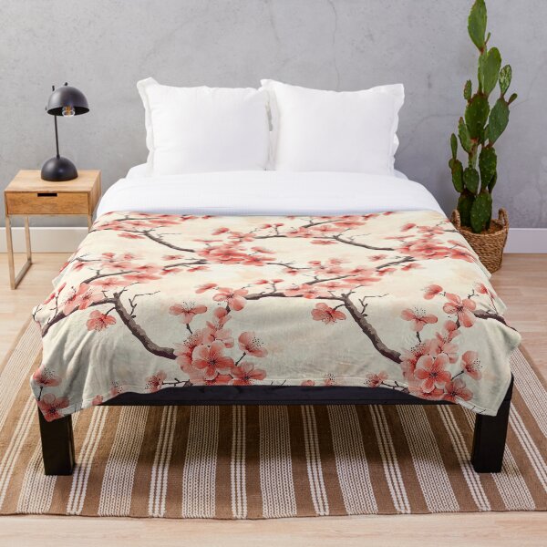 Item preview, Elegante diseño de flores de cerezo: diseño de arte floral japonés designed and sold by InkInduldge.